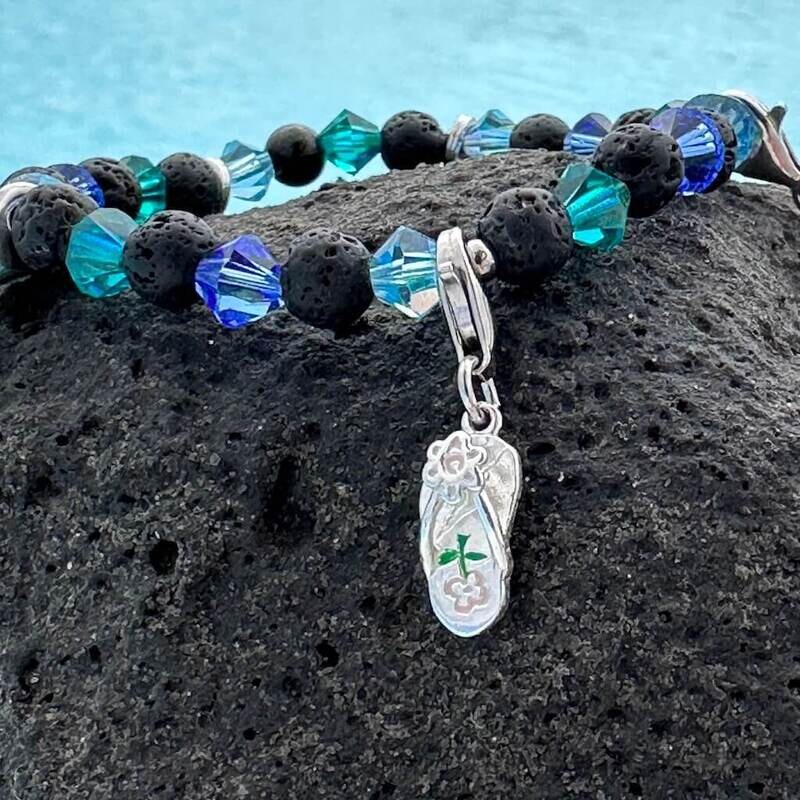 Flip Flop Charm - silber