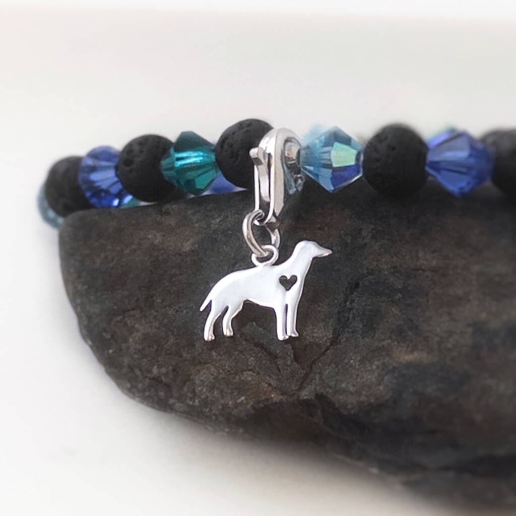 Hund Charm - silber