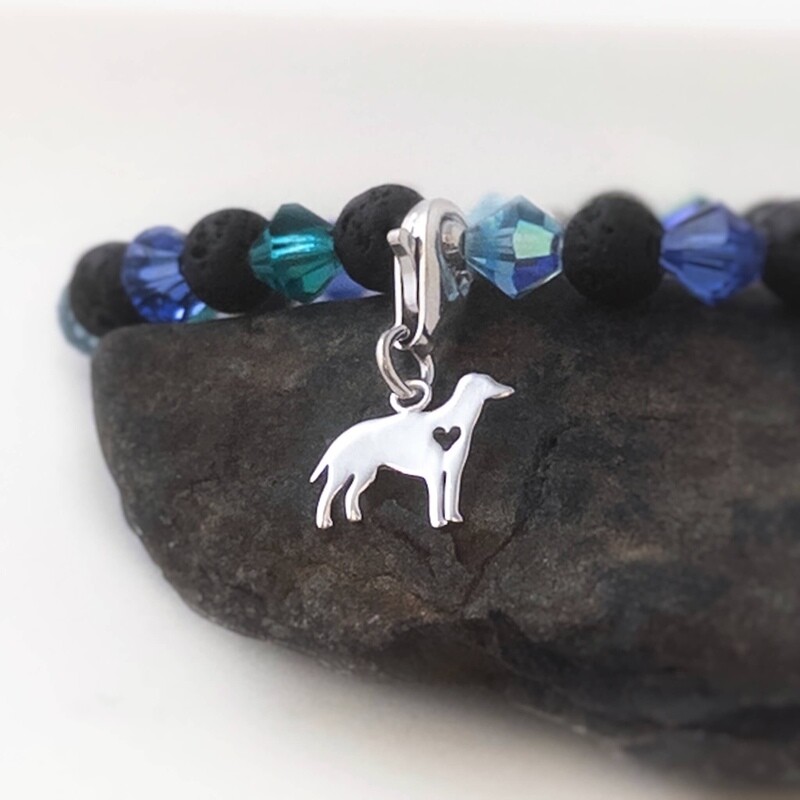 Hund Charm - silber