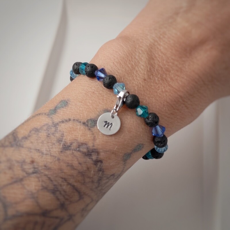 Buchstaben Charm - silber