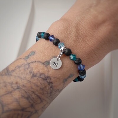Buchstaben Charm - silber