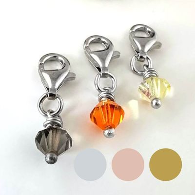 Sonnenaufgang Kristall Perlen - 3er Charm Set