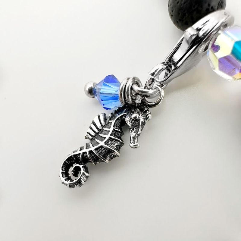 Seepferdchen Charm - silber