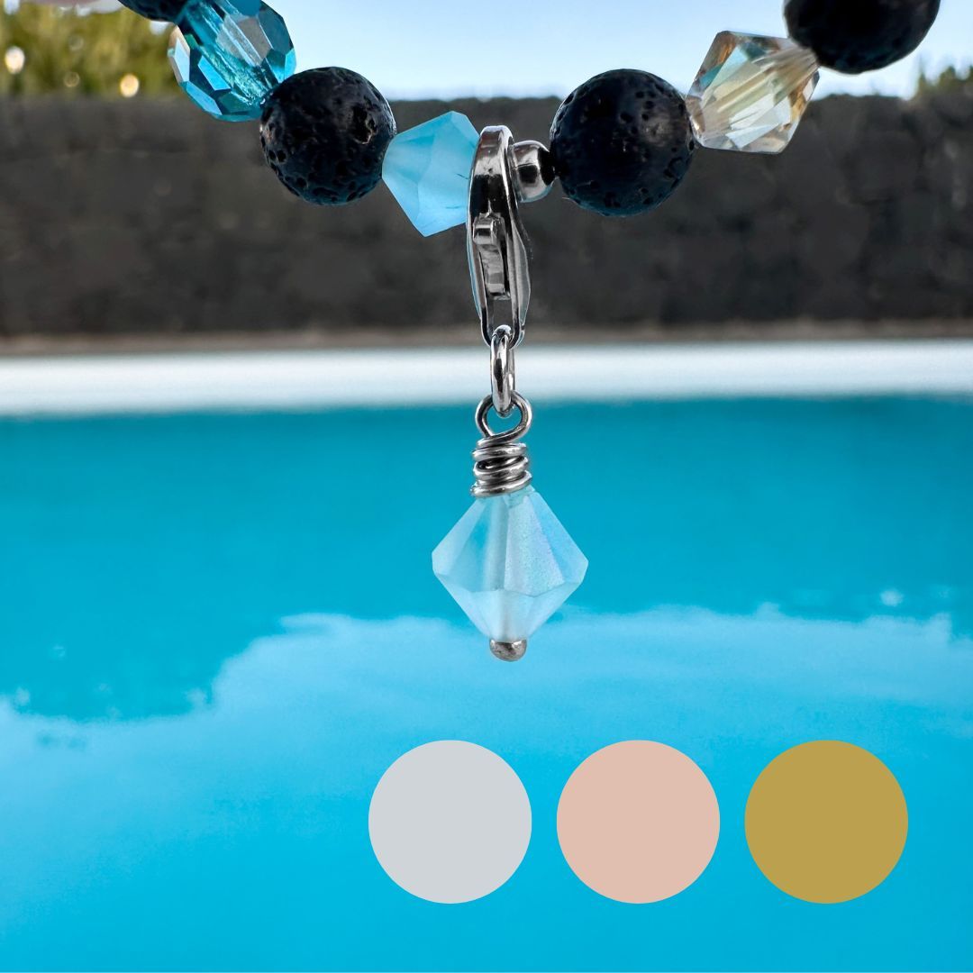 Himmelblau Matt XL Kristall - Charm