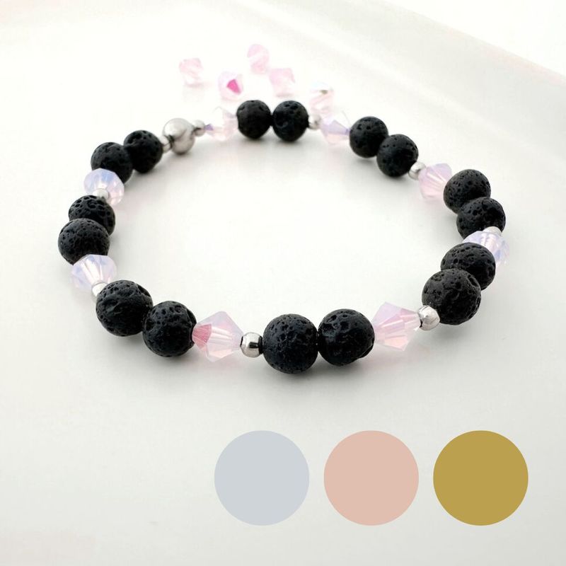 Rosa Hibiskus Charm Armband