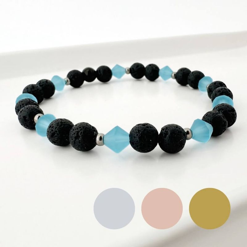 Himmelblau Matt Charm Armband
