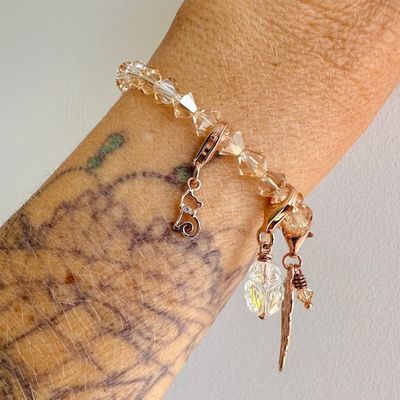 Kleines Kätzchen Charm - roségold