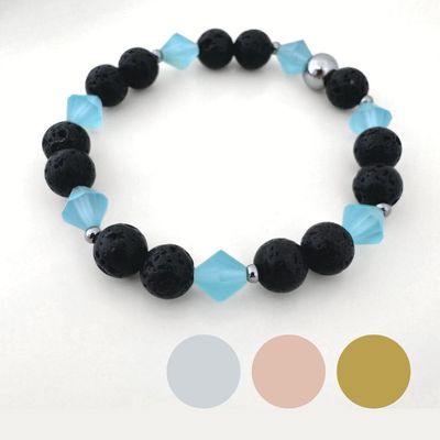 XL Himmelblau Matt Charm Armband