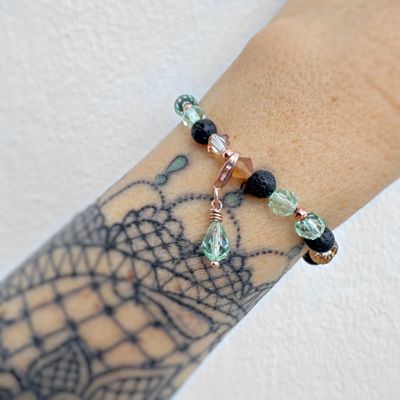 Aloe Vera grün Kristall Tropfen Charm