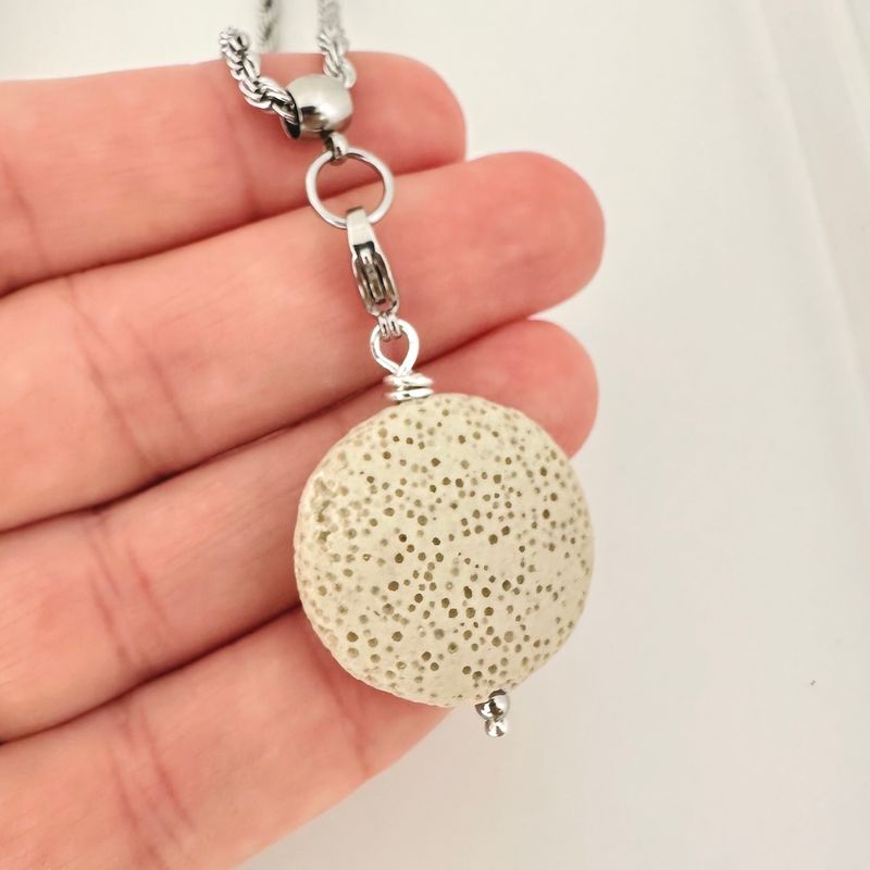 Beige Lava Scheibe - Charm