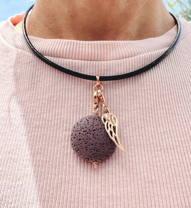 Lila Lava Scheibe - Charm