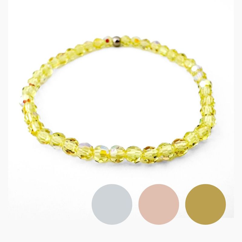 Sonnenschein Kristall Armband pur - 4 mm
