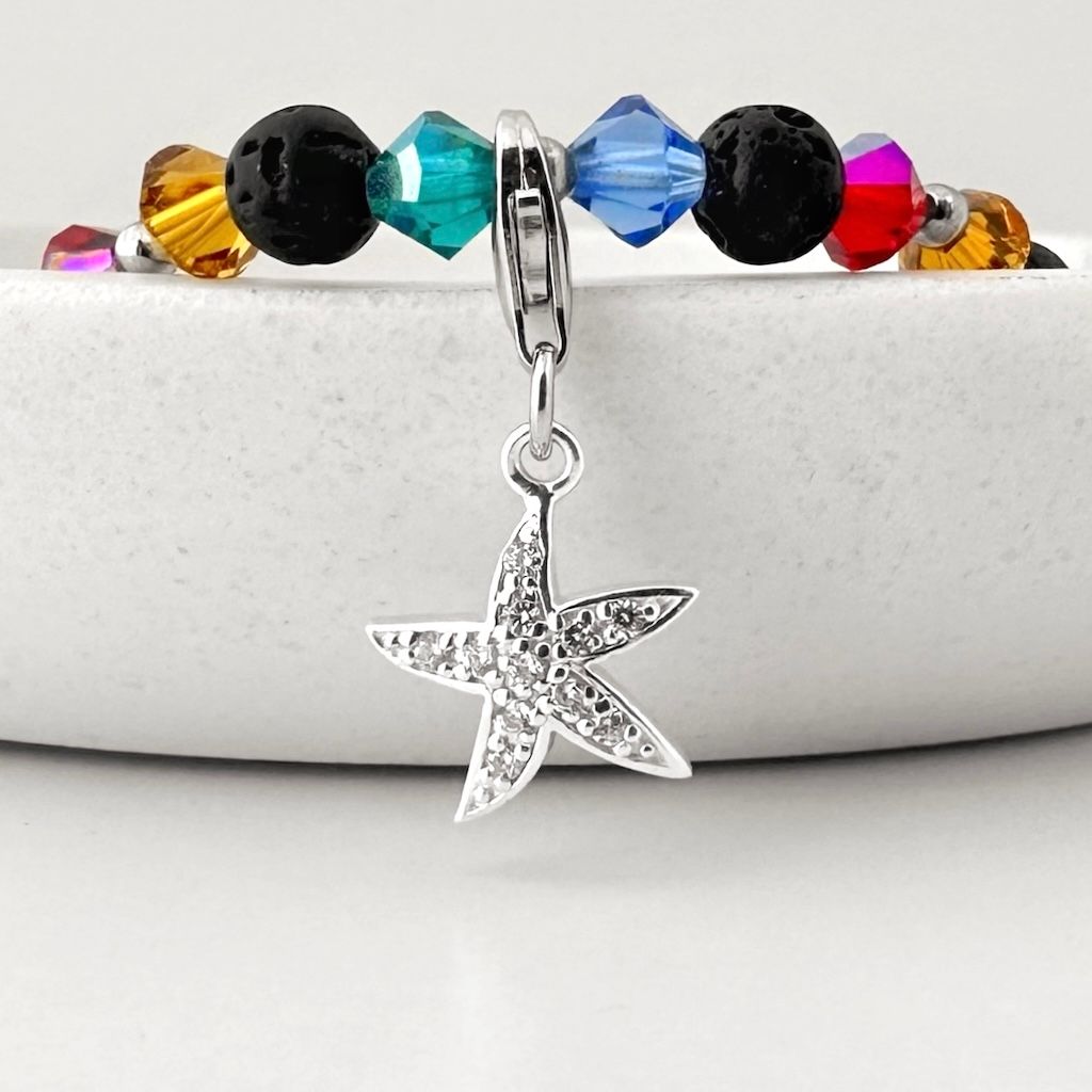 Seestern Charm - silber
