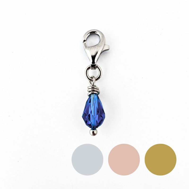 Meeresblau Kristall Tropfen Charm