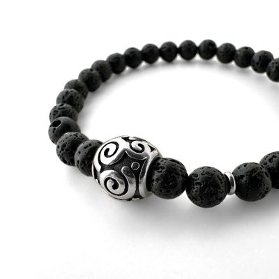 Guanchen Spirale Lava Armband