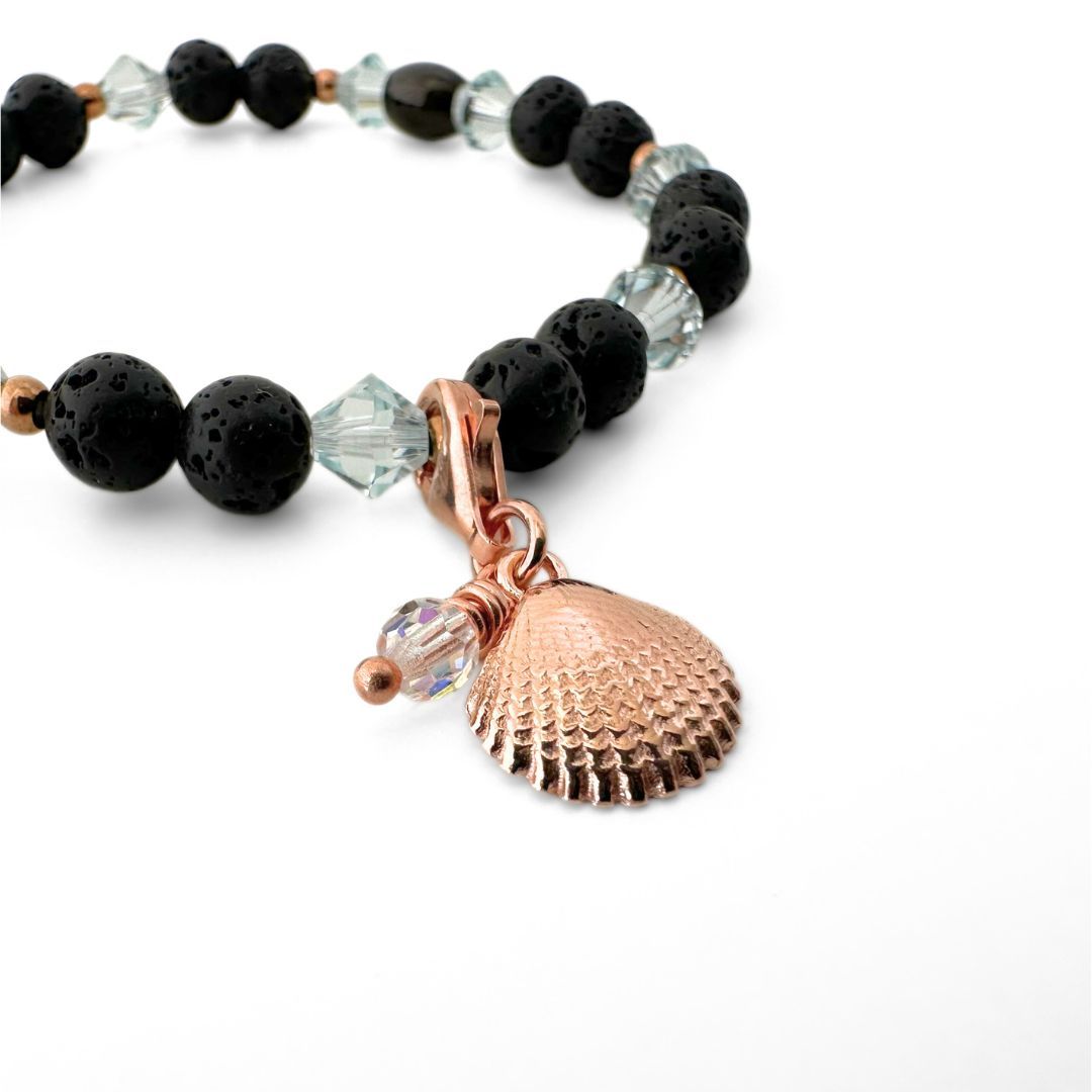 Muschel Charm - roségold