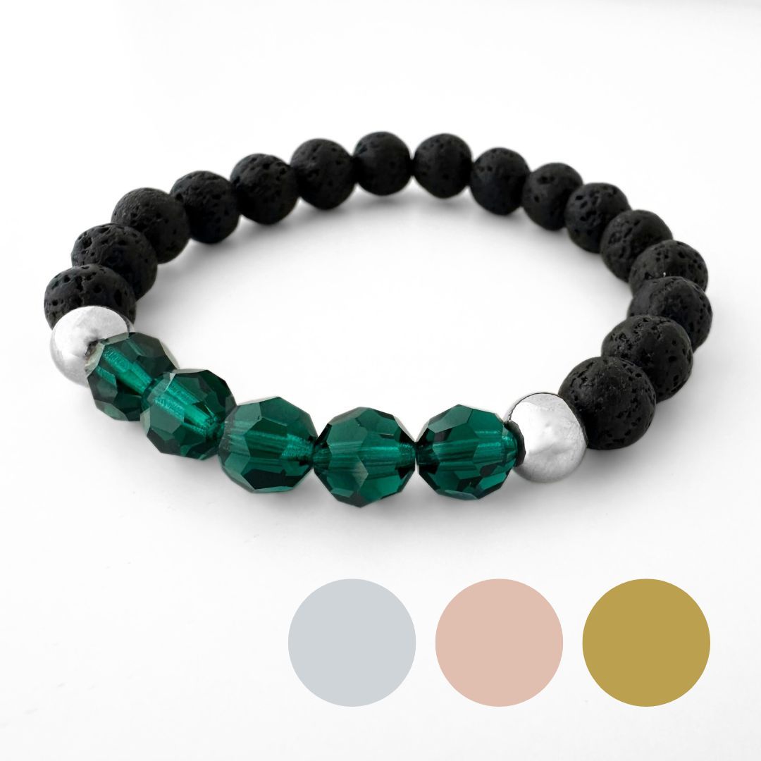 Smaragd Grün XL Kristall Armband - Klassik Design