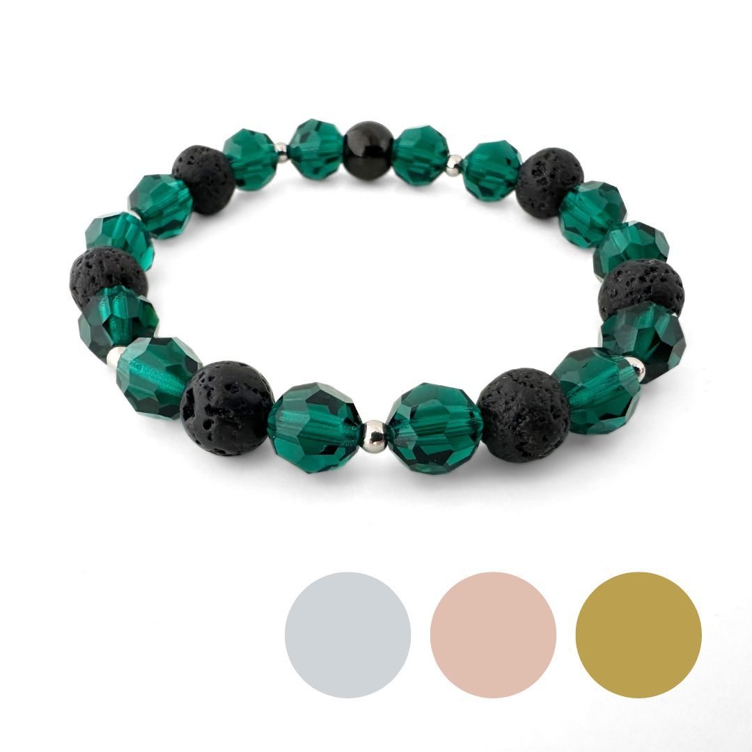 XL Smaragd Doppel Kristall Armband
