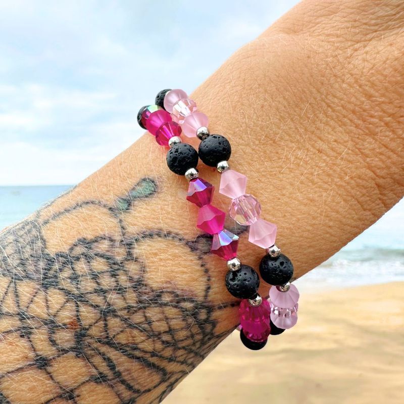 Pinke Buganvilla Energie Armband