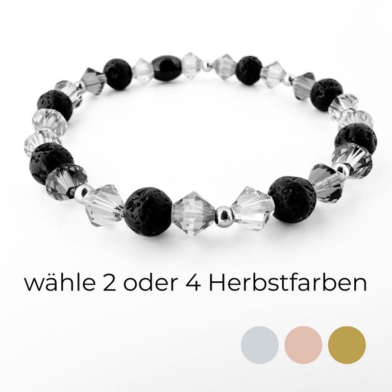 Herbst Doppel Kristall Armband - Wunschfarben