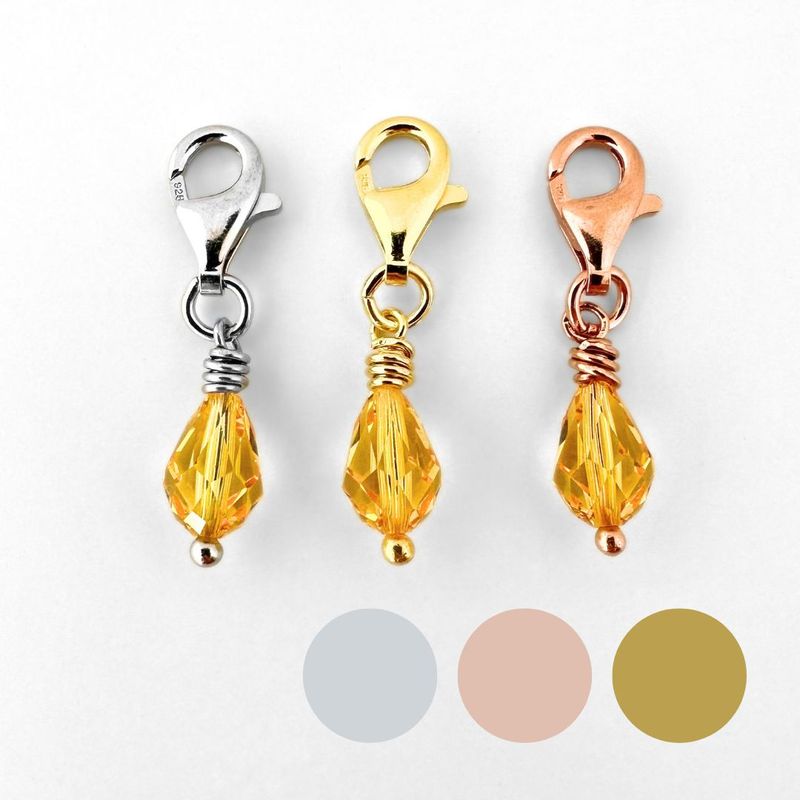 Abendsonne Kristall Tropfen Charm