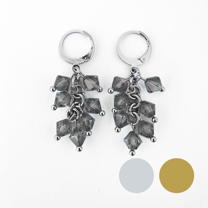 Capri Blau Kristall Bündel Ohrringe