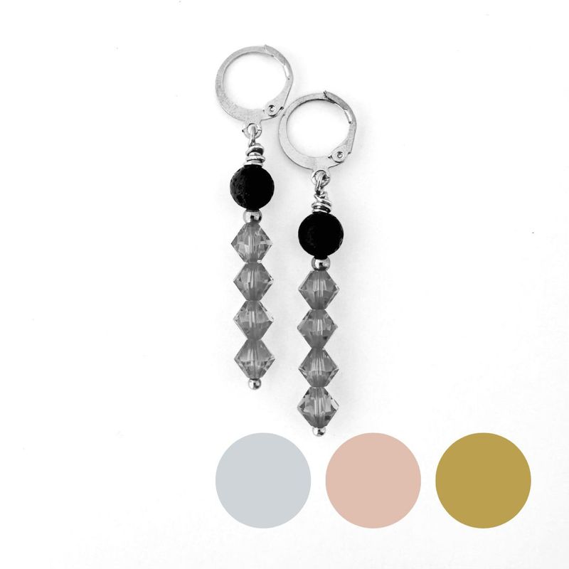 Capri Blau und Lava Ohrringe