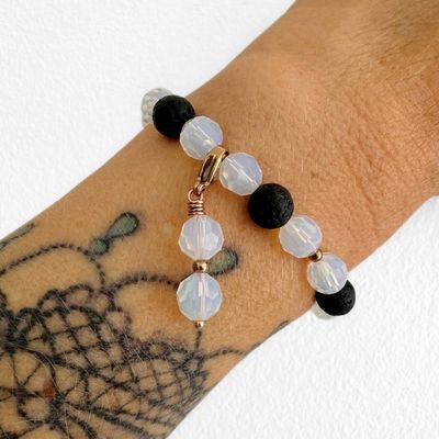 XL Opal Doppel Kristall Armband