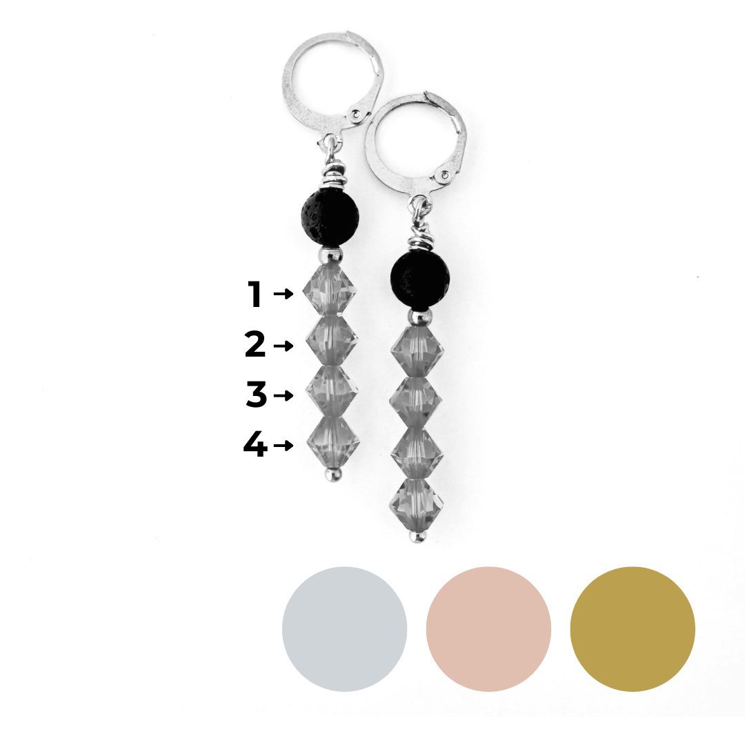 Winter Farben Lava Ohrringe