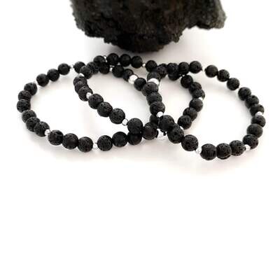 Charm Armband - schwarze Lava Charm Armband - schwarze Lava