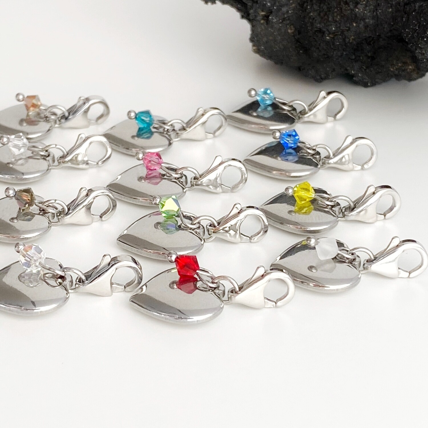 Herz Charm + Mini Kristall