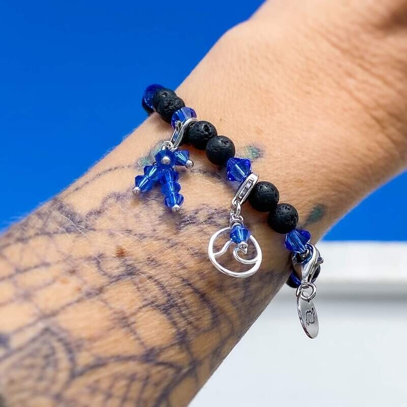 Meeresblau Charm Armband
