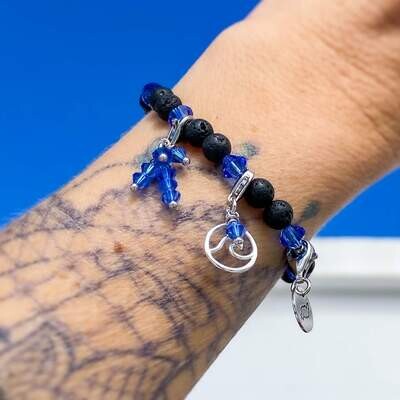 Meeresblau Charm Armband