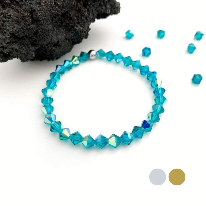 Türkise Lagune AB Armband - Pur aus Swarovski Kristallen