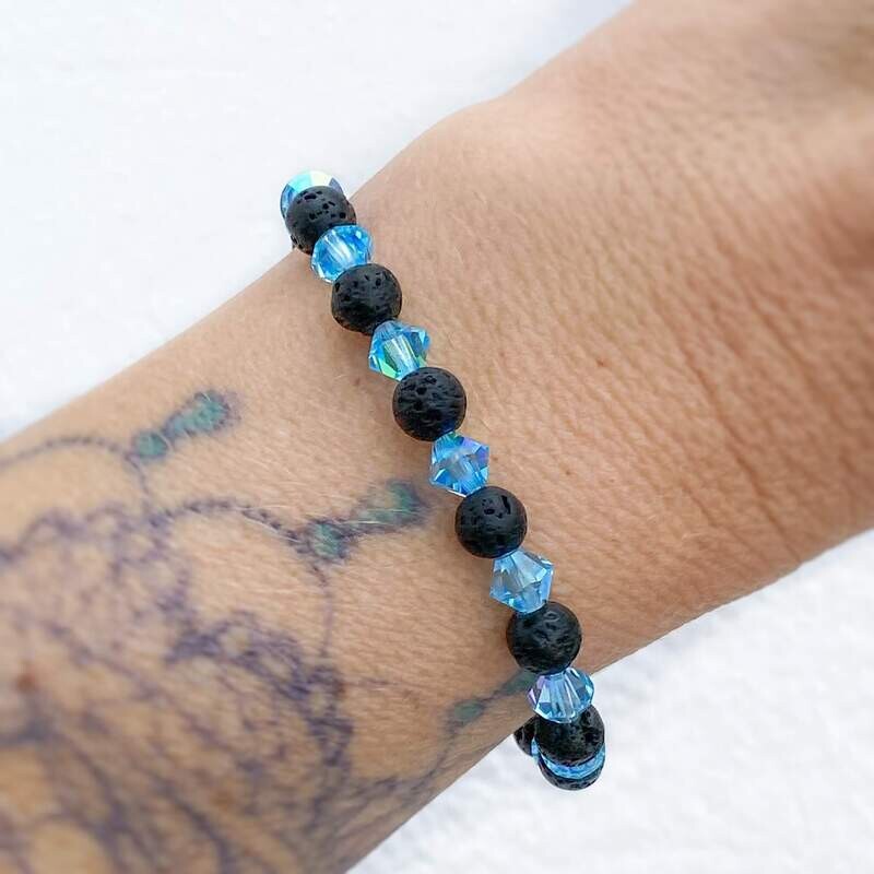 Himmelblau Armband - abwechselnd