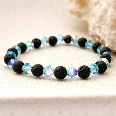 Himmelblau Armband - abwechselnd