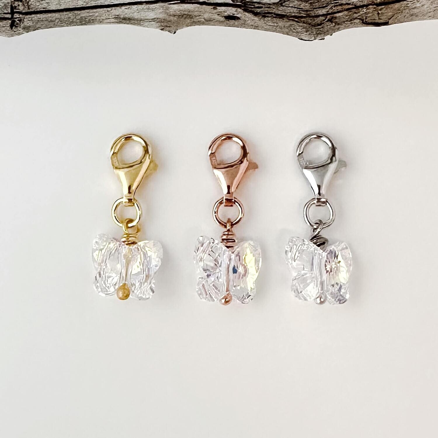 Schimmer Perle Schmetterling Charm