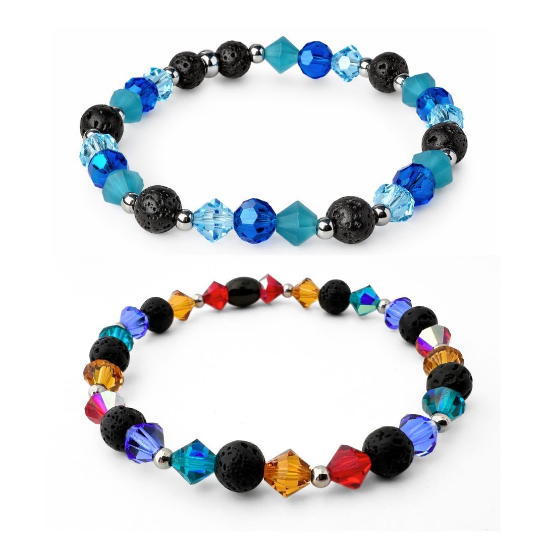 Energie · Doppel Kristall Armband - Wunschfarben