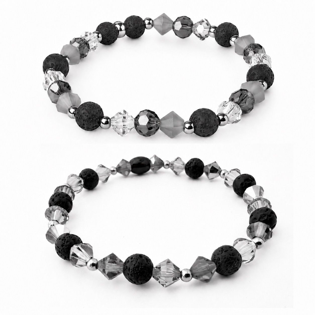 Energie · Doppel Kristall Armband - Wunschfarben