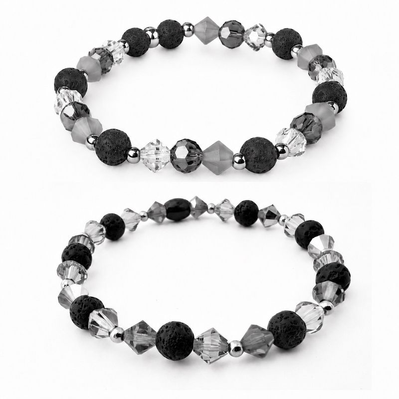 Energie · Doppel Kristall Armband - Wunschfarben