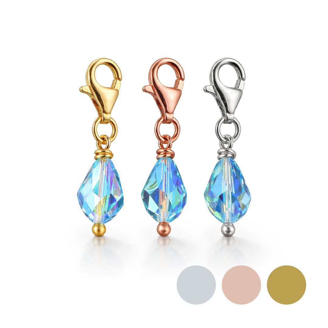 Himmelblau Schimmer Tropfen Charm