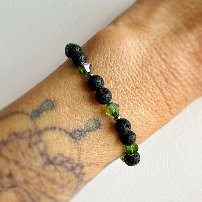 El Golfo grün Charm Armband