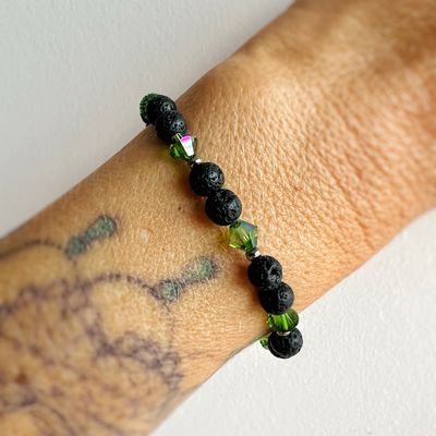 El Golfo grün Charm Armband