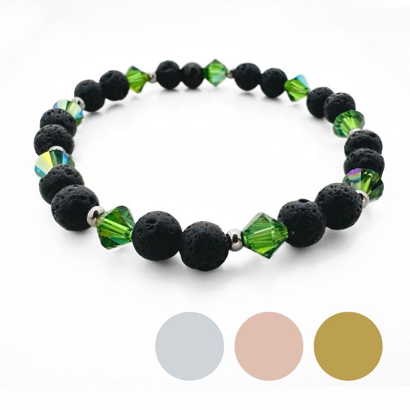 El Golfo grün Charm Armband