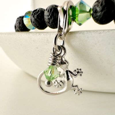 Gecko Charm - silber