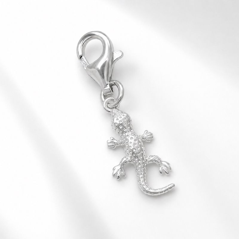 Gecko Charm - silber