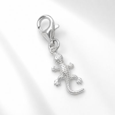 Gecko Charm - silber