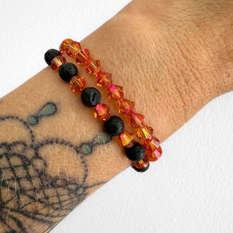 Glühende Lava Armband - abwechselnd