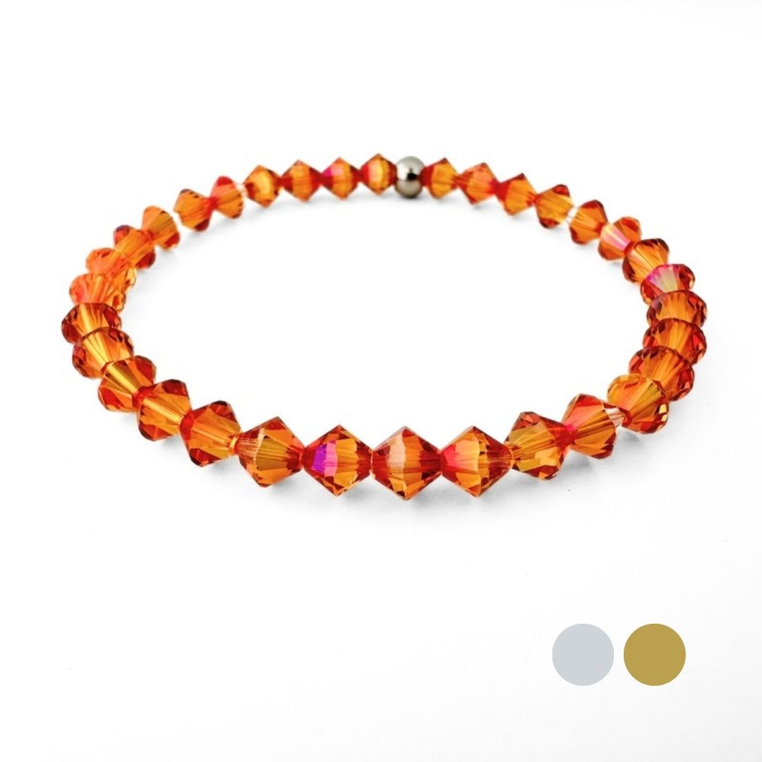 Glühende Lava Armband Pur aus Swarovski Kristallen