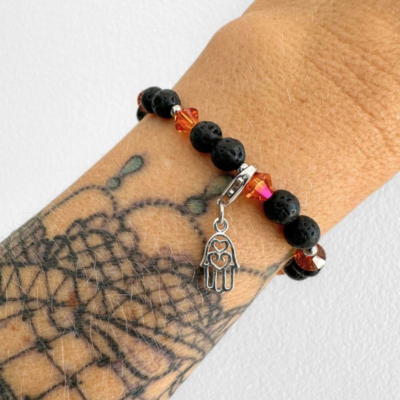 Glühende Lava Charm Armband